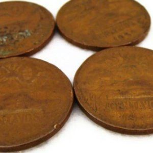 Mexican Bronze Centavos - Four 20-Centavo coins 1944 - 1954 Collectible Mexican
